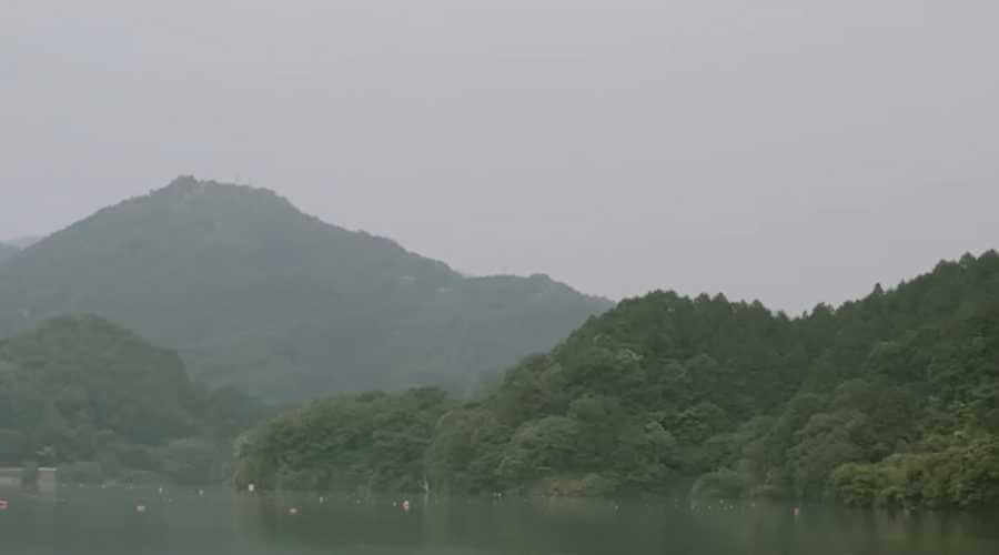 龍岡キャンプ場から見た玉川湖